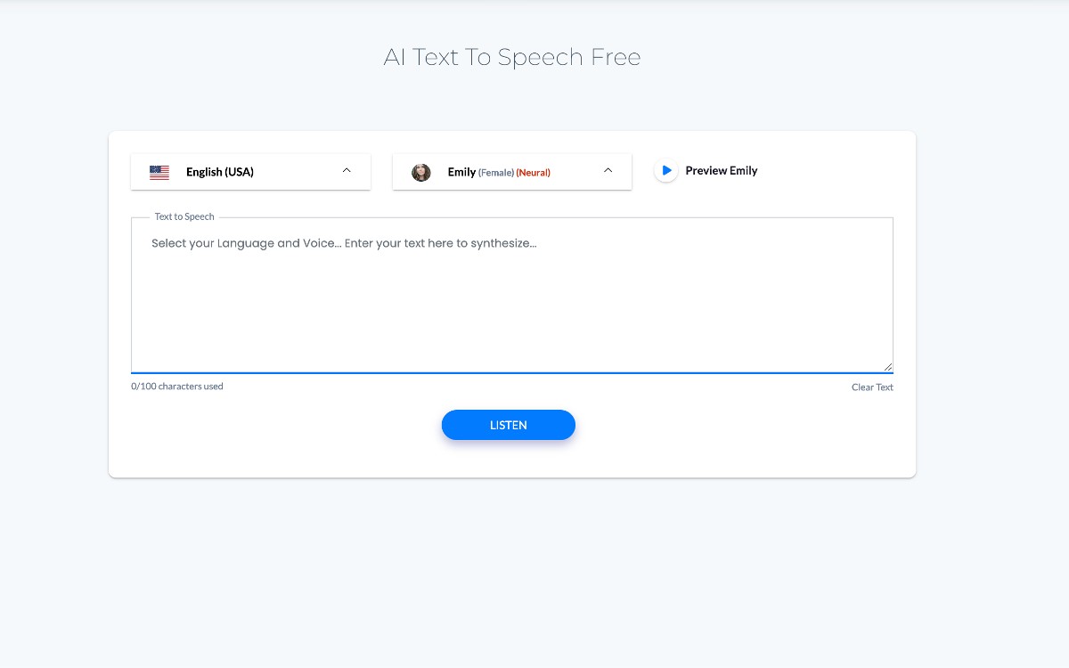 Lifelike Voices Text to Speech AI tool