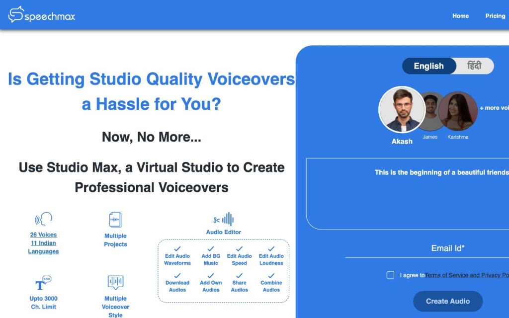 Speechmax Reshape Your Audio Content Creation AI Tools AI Tools