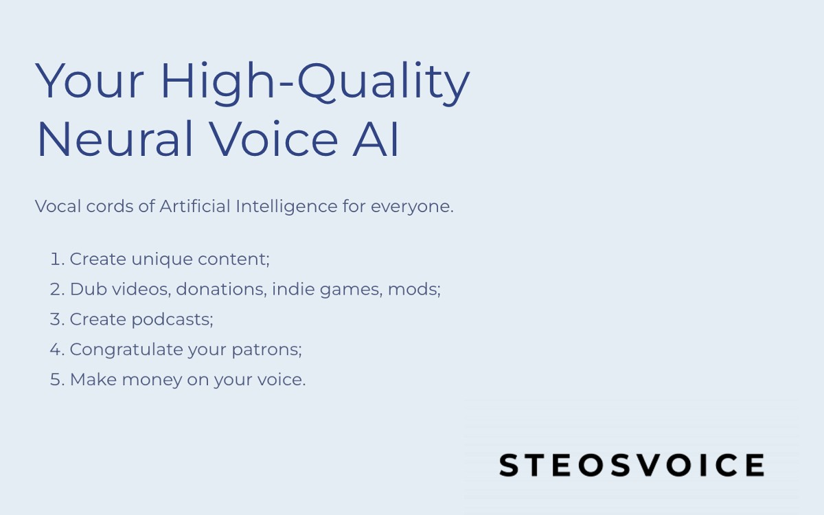 Your High-Quality Neural Voice AI