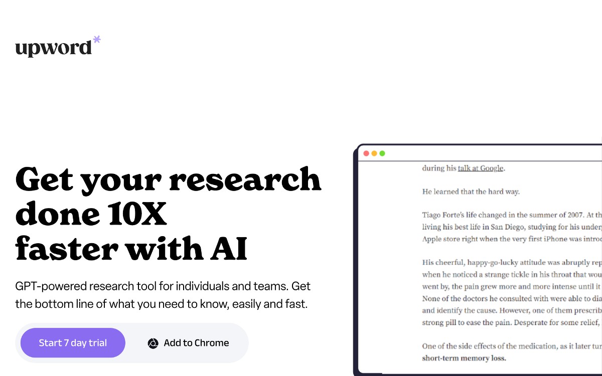 Get your research done 10Xfaster with AI