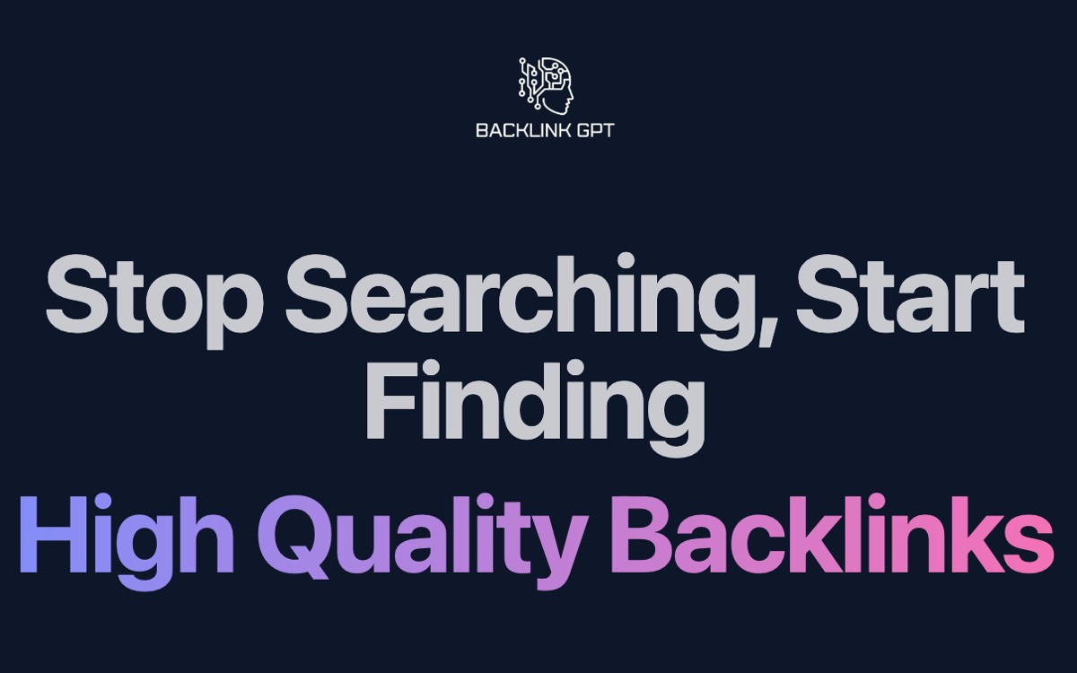 Stop Searching, Start Finding High Quality Backlinks