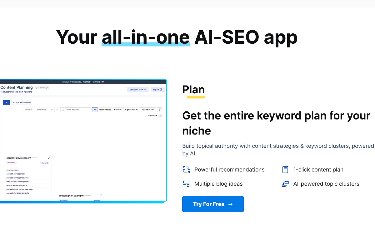 Your all-in-one AI-SEO app