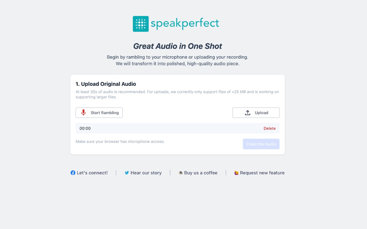 SpeakPerfect AI tool